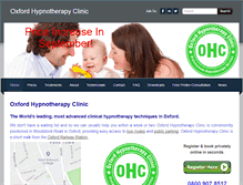 Tablet Screenshot of oxfordhypnotherapyclinic.co.uk